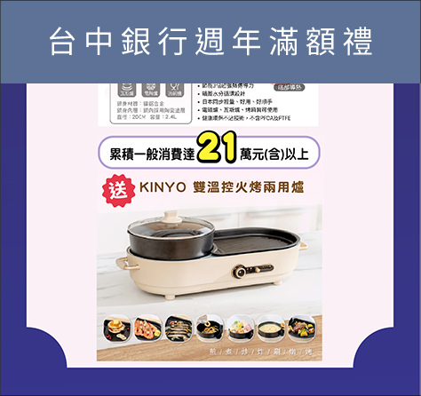 台中銀行週年滿額禮
