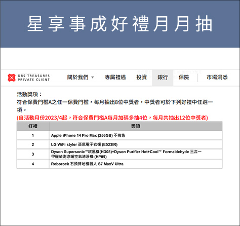 星享事成好禮月月抽